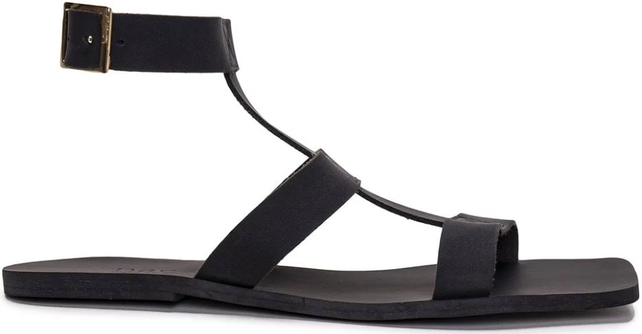 shoes Nae Isia Black Vegan Roman Gladiator Sandals Urbankissed $49.73