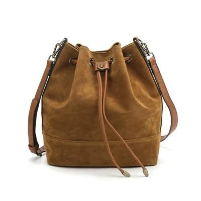 bag Narwey Women's Suede Slouchy Bucket Bag with Drawstring Target $63.99