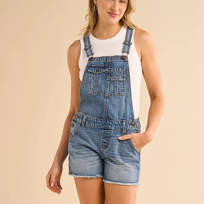 one-piece Natural Reflections Denim Shortalls Bass Pro Shops $39.99
