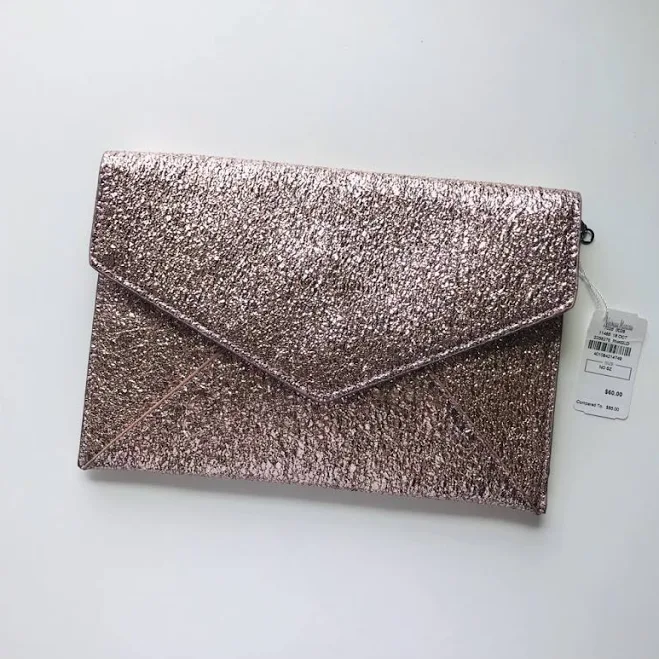 bag Neiman Marcus Rose Gold Envelope Purse with Chain Strap Poshmark $40
