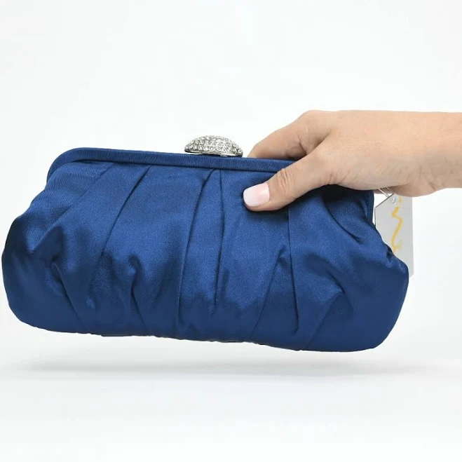 bag Nina Women's Concord Pleated Satin Frame Clutch eBay $49
