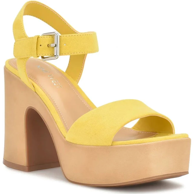 shoes Nine West Women's Openit Platform Block Heel Sandals DSW $55.99