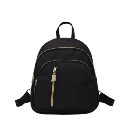 bag no brand name Nylon Mini Backpack with Front Zipper Pocket, Black, Adult Unisex, Size: One size Walmart - Safe Haven & CO $14.99