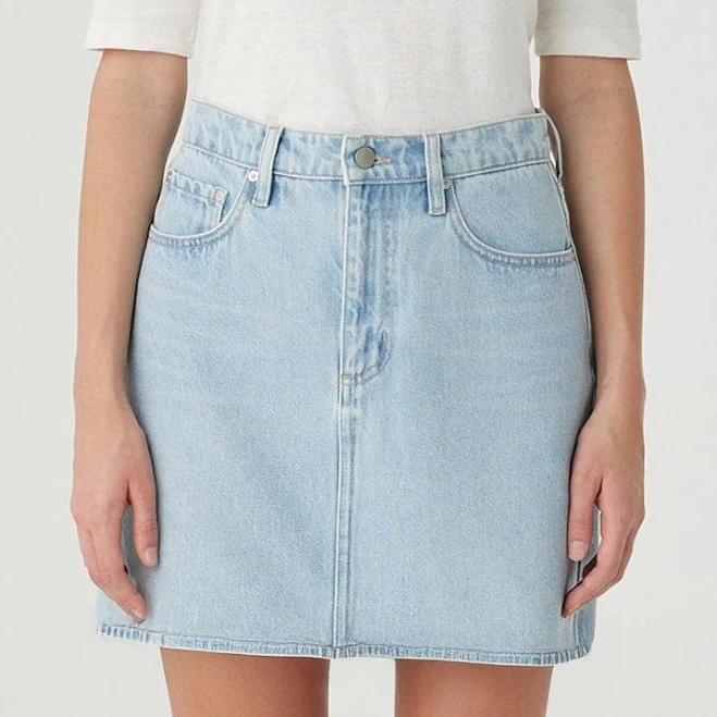denim skirt Nobody Denim Piper A-Line Denim Mini Skirt Nobody Denim AU $129