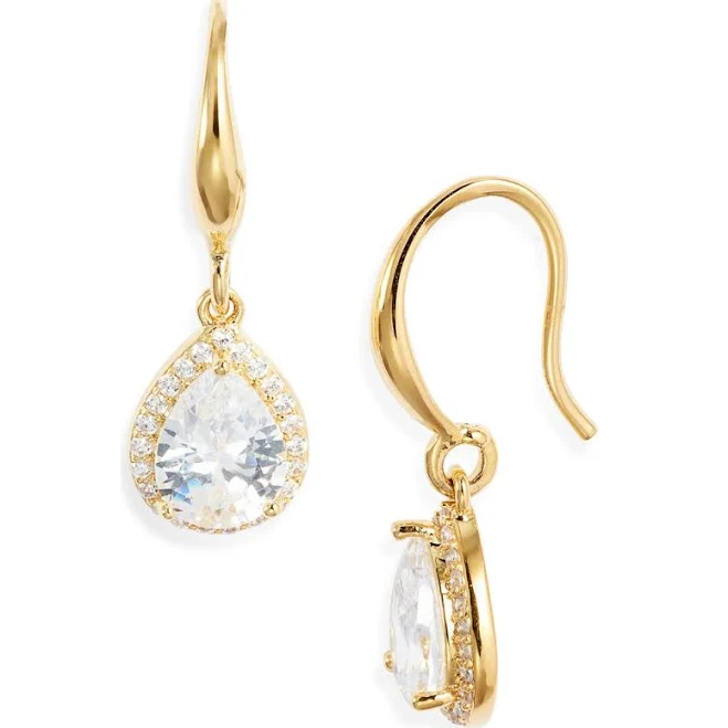 accessory Nordstrom Teardrop Cubic Zirconia Gold Earrings Nordstrom $38.5