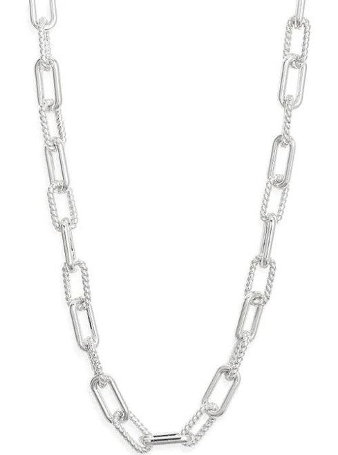 accessory Nordstrom Textured Silver Chain Link Necklace Nordstrom $40