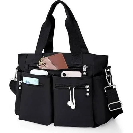 bag Nylon Crossbody Tote Bag with Multiple Pockets Walmart - The Seasonal Shoppe $19.99
