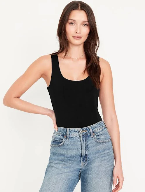 top Old Navy Women's Double-Layer Scoop-Neck Bodysuit Old Navy $12.49