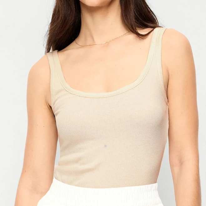 top Old Navy Women's First-Layer Ribbed Scoop-Neck Tank Top Old Navy $7