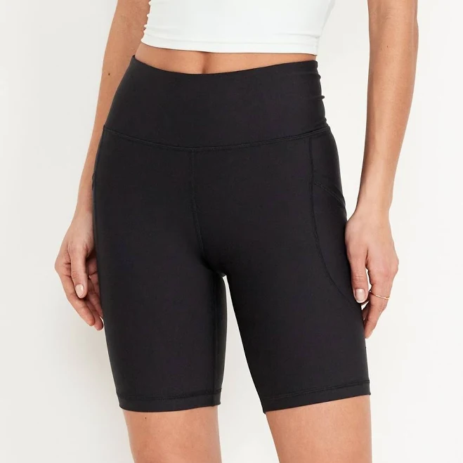 bottom Old Navy Women's High-Waisted 8-Inch Biker Shorts Old Navy $13.49