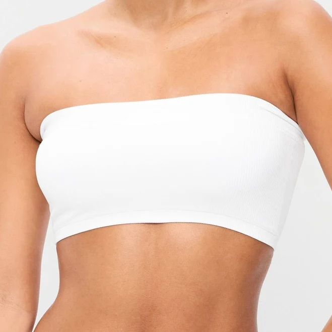 top Old Navy Women's Seamless Ribbed Longline Bandeau Old Navy $7.49