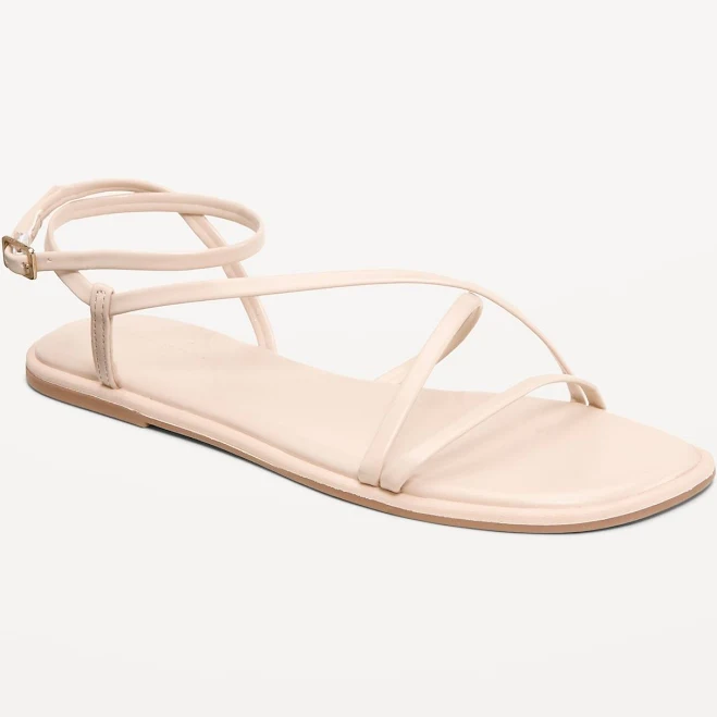 shoes Old Navy Women's Strappy Faux-Leather Sandals Old Navy $14.99