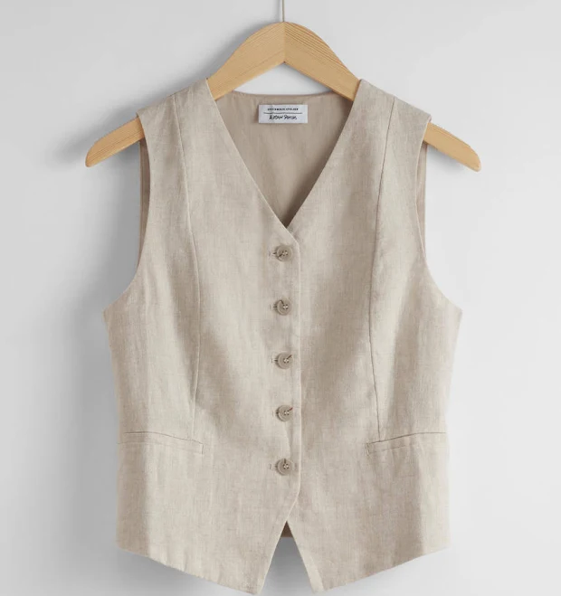 sleeveless top & Other Stories Tailored Linen Vest & Other Stories US $89