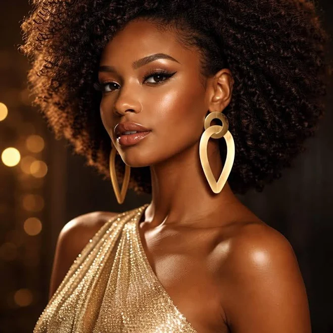 accessory Oversized Gold Geometric Statement Earrings, Large Sculptural Teardrop Hoops for Fashion Runway Etsy - LakaLuka $87.58