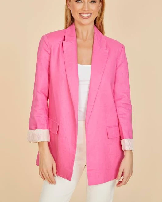 blazer Oversized Linen Blazer Dolce Cabo $142