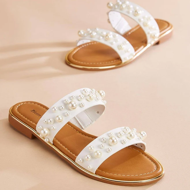 shoes Pearl Embellished Slide Sandals Versona $34.99