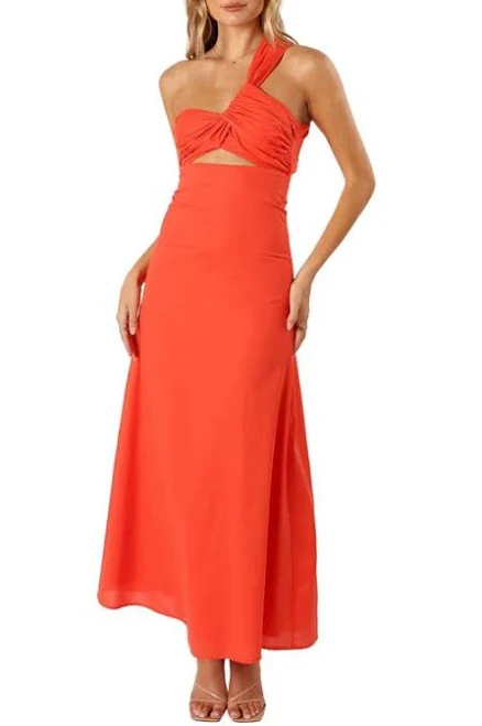 dress Petal & Pup Women's Luna One-Shoulder Cutout Maxi Dress Nordstrom $89