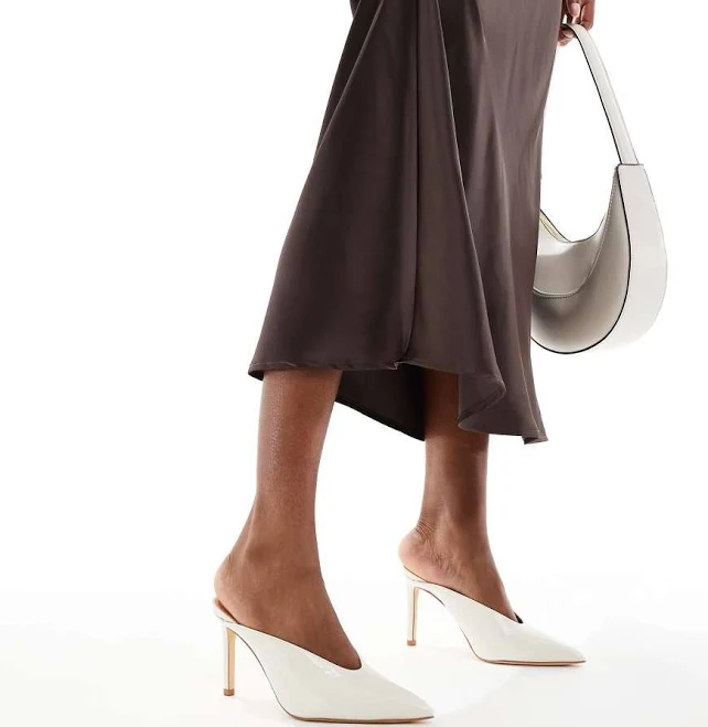 shoes Petunia High Vamp Heeled Patent Mules ASOS $35.1