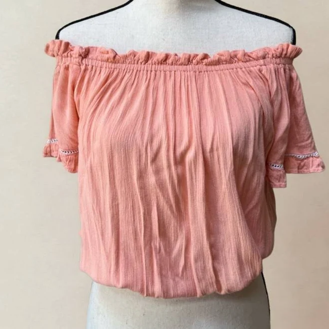 top Poof! Puff Sleeve Ruffled Blouse Poshmark $5
