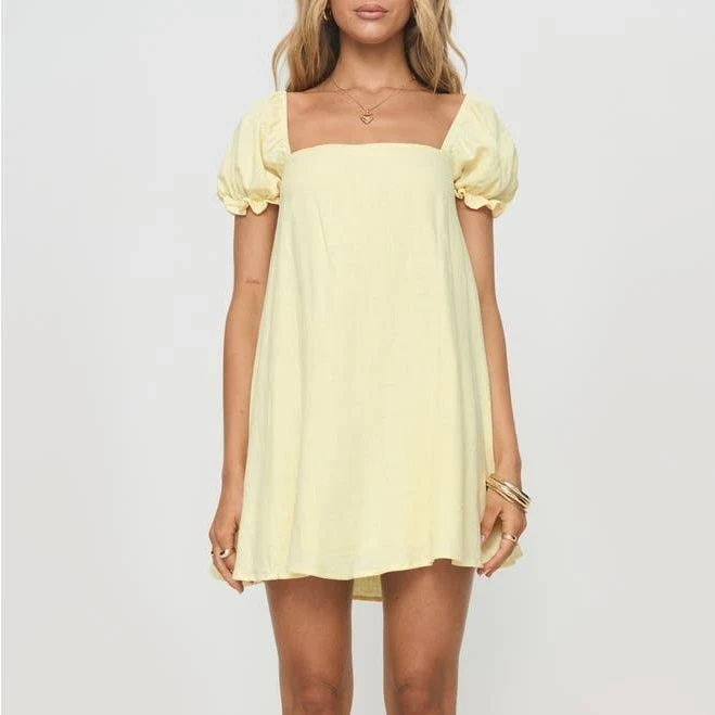 dress Princess Polly Beyond Linen Blend Minidress Nordstrom $65