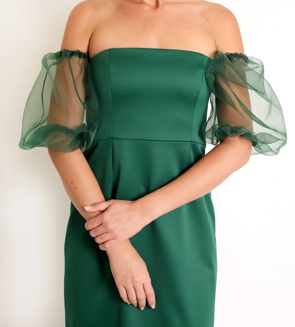 top Puff Sleeve Satin Camilyn Beth $95