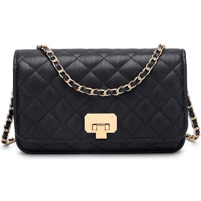 bag Quilted Leather Crossbody Purse with Chain Strap eBay - secret_of_wellness $33.61
