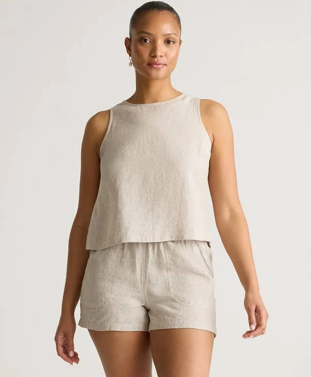 matching set Quince Women's Cropped European Linen Tank Top Quince $36