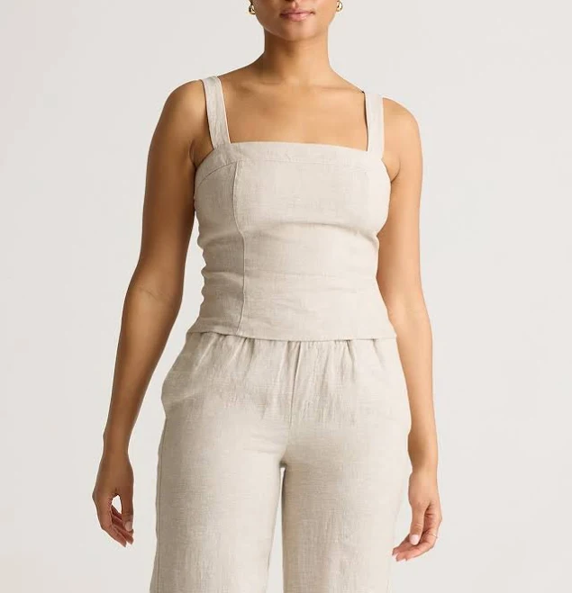 outfits Quince Women's European Linen Fitted Tank Top Quince $42
