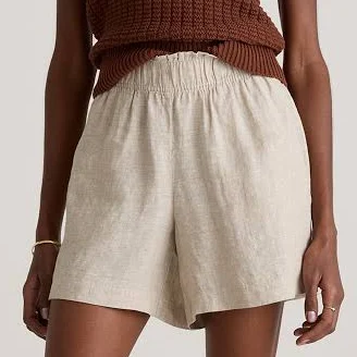 shorts Quince Women's European Linen High Waisted Shorts Quince $32