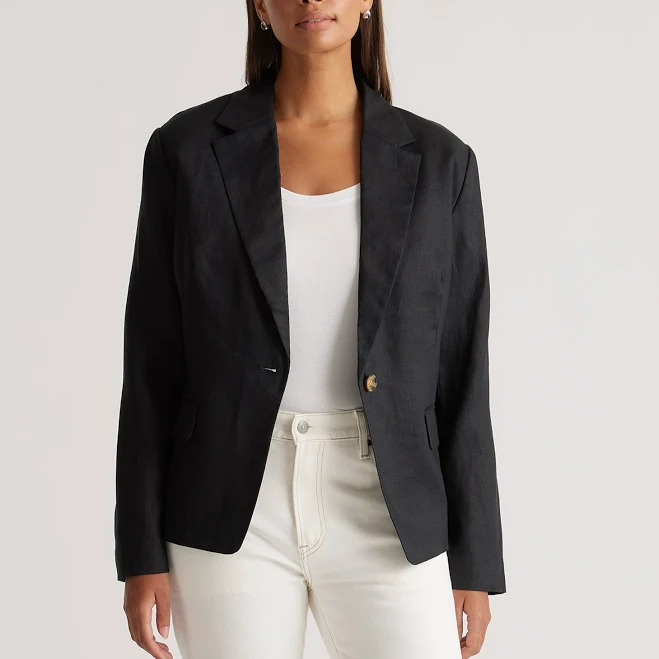 outerwear Quince Women's European Linen Structured Blazer Quince $90
