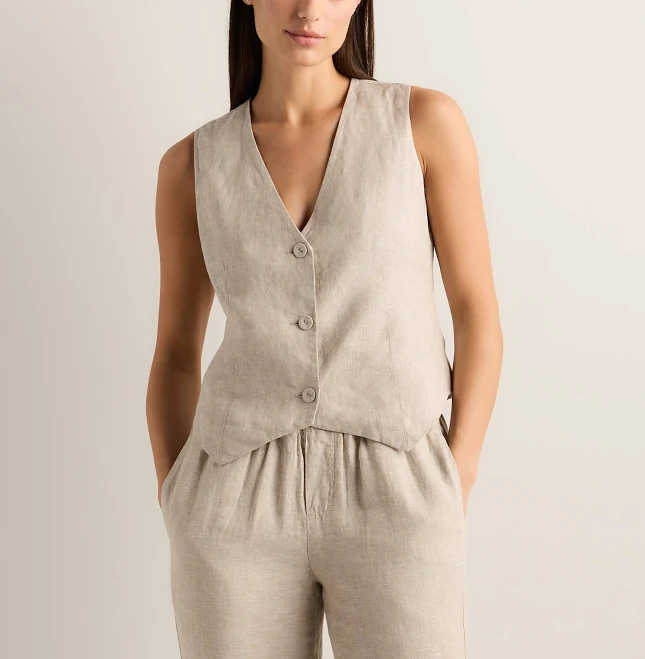 top Quince Women's European Linen Vest Quince $42