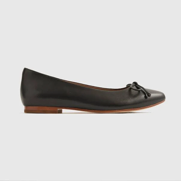 shoes Quince Women's Italian Leather Pointed Bow Flats Quince $72