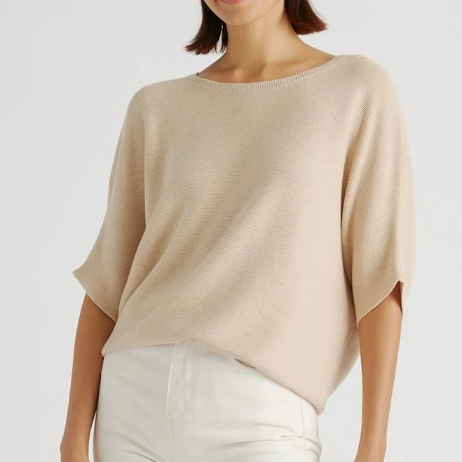 top Quince Women's Lightweight Cotton Cashmere Dolman Sweater Quince $39.9