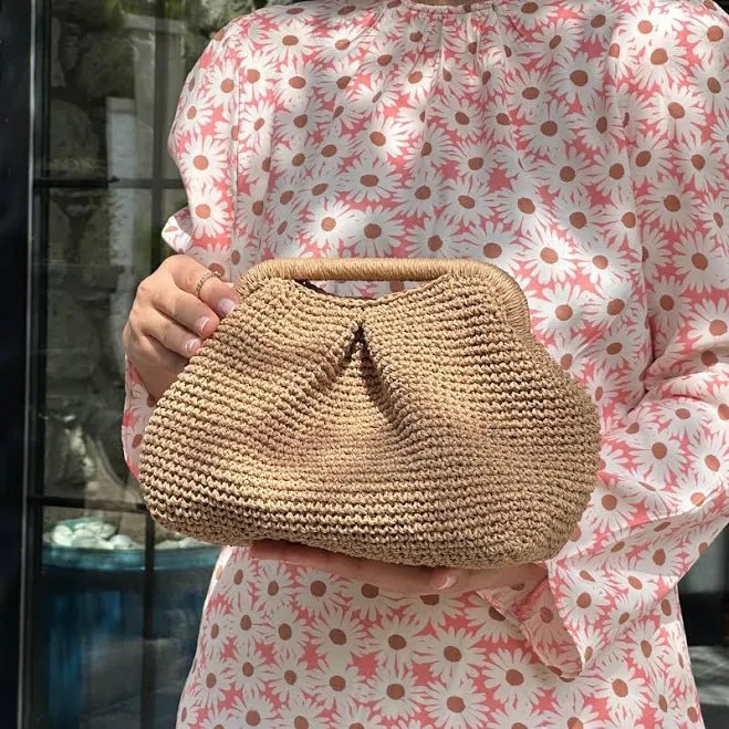 bag Raffia and Straw Clutch Bag Etsy - Seller $82.56