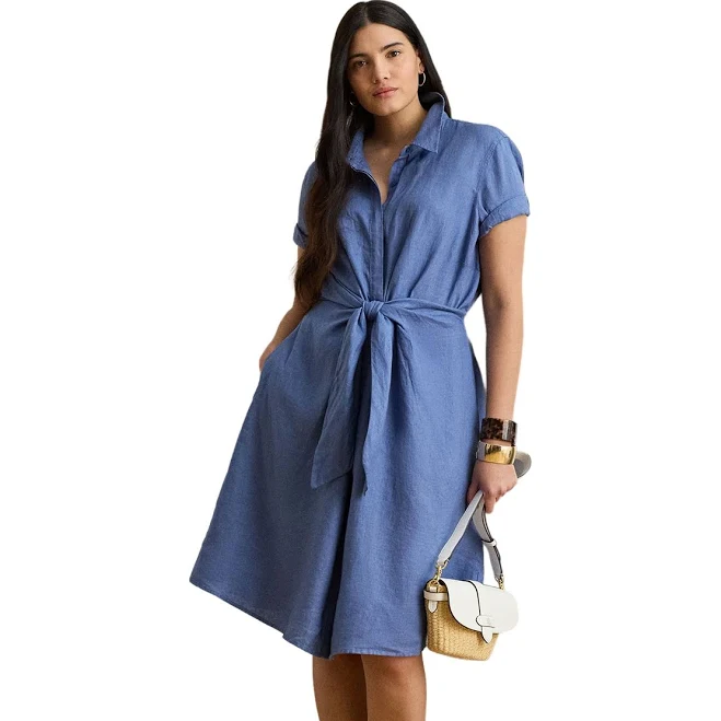 dress Ralph Lauren Women's Tie-Front Linen Shirtdress Bloomingdale's $195