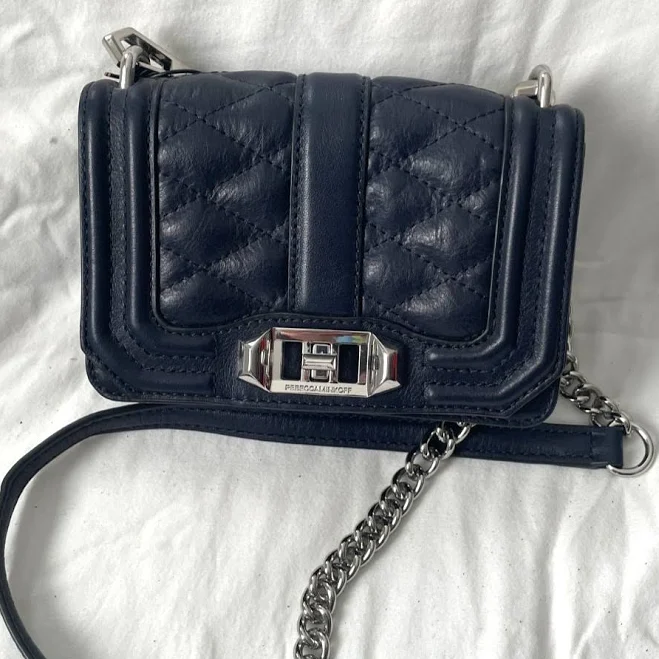 bag Rebecca Minkoff Midnight Blue Quilted Leather Mini Love Crossbody eBay - elotz13 $99