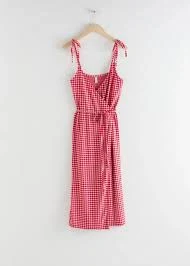 dress Red and White Gingham Wrap Dress from & Other Stories (Size 2) eBay $32
