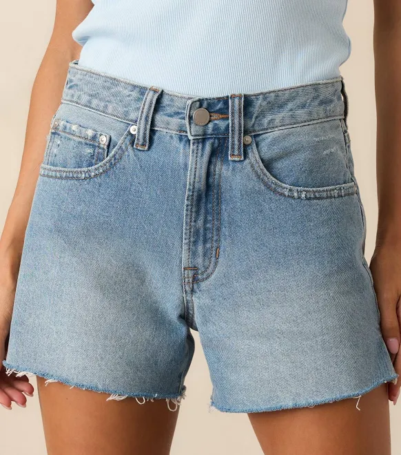 shorts Red Dress Women's Said in Stride High-Waisted Cotton Denim Shorts Red Dress $19