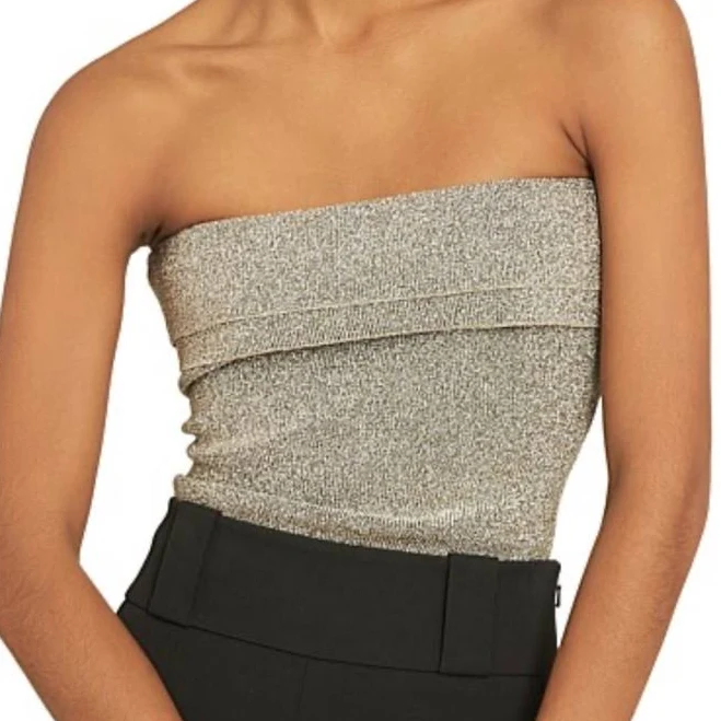 bandeau top Reiss Paris Metallic Tube Top Poshmark $90