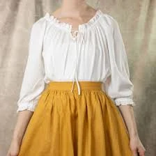 top Renaissance Faire Costume Cotton Peasant Blouse French Meadows Corsets $42