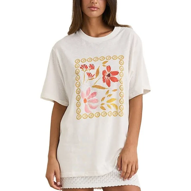activewear Rhythm Women's Wildflower Oversized Linen T-Shirt Backcountry.com $47.95