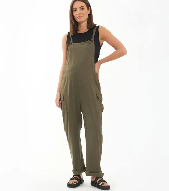 jumpsuit Ripe Maternity Maternity Cargo Pocket Linen Jumpsuit Ripe Maternity US $109
