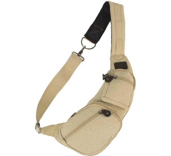 bag Rothco Compact Canvas Crossbody Sling Bag CampSaver.com $21.99