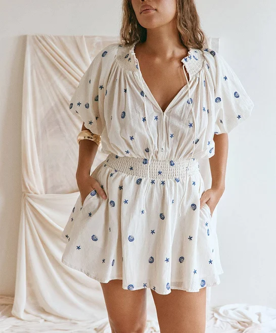 dress Sabo Embroidered Shell Mini Maiden Dress SABO $142.74