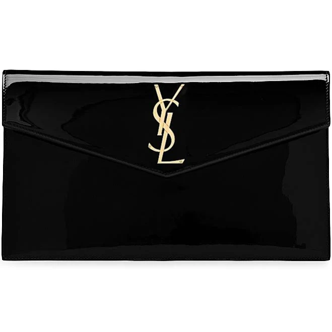 bag SAINT LAURENT Women's Uptown Patent Leather Clutch Saks Fifth Avenue $800