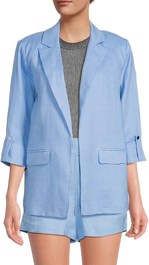 outerwear Saks Fifth Avenue Women's Oversized Linen Blazer Saks OFF 5TH $49.97