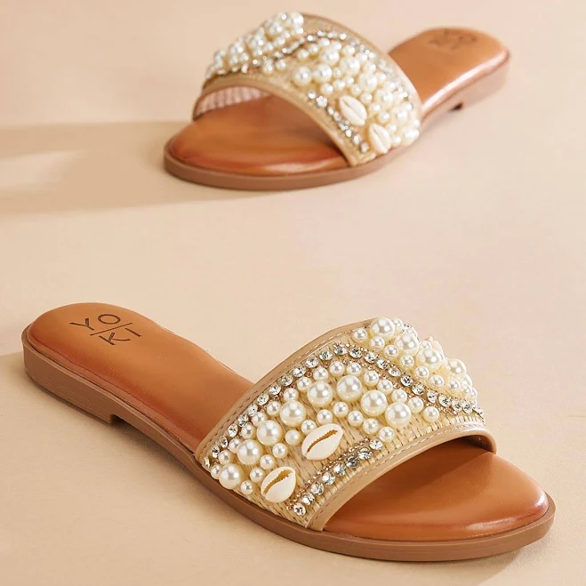 shoes Seashell Embellished Sandals Versona $24.99
