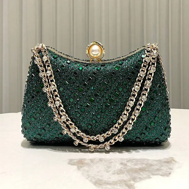 bag Shiny Elegant Rhinestone Embellished Clutch Bag Shein $25.29