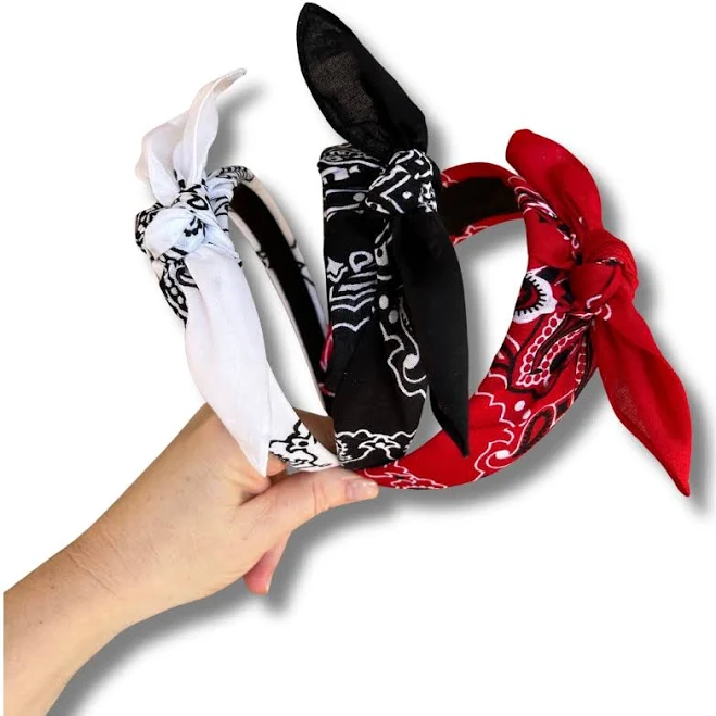 accessory Shirk Designs Paisley Bandana Knot Tied Headband Shirk Designs $26