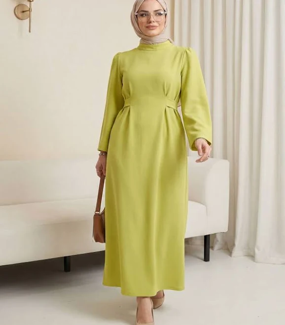 dress Shirt Collar Tie Waist Dress Modanisa.com $35.54